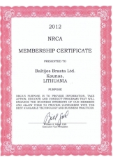 JAV Stogdengių Asociacijos sertifikatas